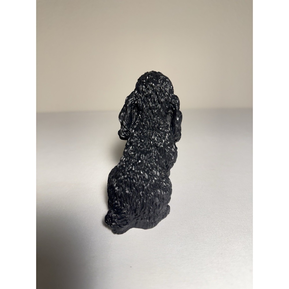Black Poodle Figurine Ceramic Dog 4" Vintage 90s Collectible - Picture 3 of 6